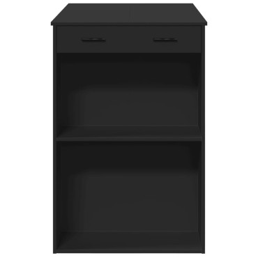 vidaXL Τραπέζι Μπαρ Μαύρο 102x70x103,5cm Επεξεργ. Ξύλο 1 τεμ.