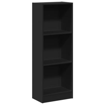 vidaXL Βιβλιοθήκη Μαύρο 40x24x109cm από Επεξεργασμένο Ξύλο 1 τεμ.