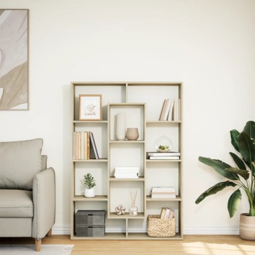 vidaXL Βιβλιοθήκη Χρώμα Sonoma Δρυς 102x29x143cm Επεξεργασμένο Ξύλο 1 τεμ.