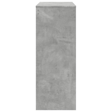 vidaXL Τραπέζι Μπαρ με Ράφια Γκρι Σκυρ. 90x40x103,5cm Επεξεργ. Ξύλο 1 τεμ.