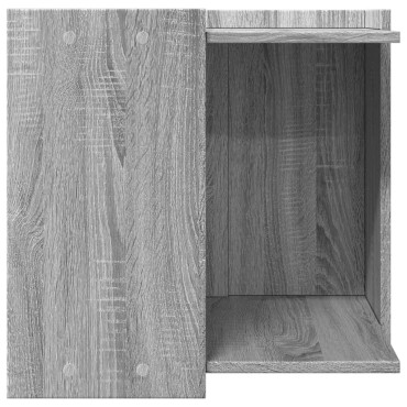 vidaXL Τουαλέτα Γάτας Περίφραξη Γκρι Sonoma 53x53x51εκ Επεξεργασμ Ξύλο