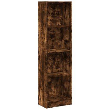 vidaXL Βιβλιοθήκη Καπνιστή Δρυς 40x24x176cm από Επεξεργασμένο Ξύλο 1 τεμ.