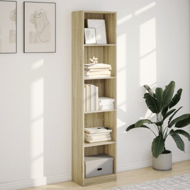 vidaXL Βιβλιοθήκη Sonoma Δρυς 40x24x176cm από Επεξεργασμένο Ξύλο 1 τεμ.