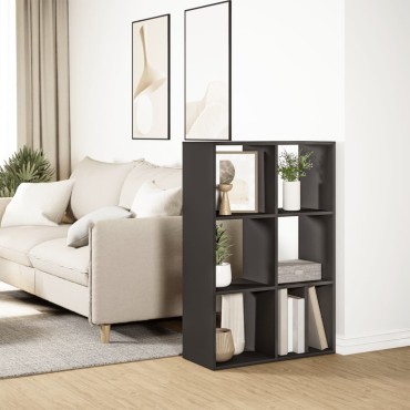 vidaXL Βιβλιοθήκη/Διαχωριστικό Χώρου Μαύρο 69,5x29x103,5cm Επεξ. Ξύλο 1 τεμ.