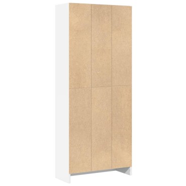 vidaXL Βιβλιοθήκη Λευκή 60x24x143cm από Επεξεργασμένο Ξύλο 1 τεμ.