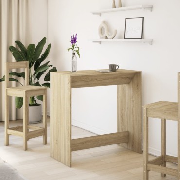 vidaXL Τραπέζι Μπαρ Sonoma Δρυς 102x50x103,5cm Επεξεργ. Ξύλο 1 τεμ.