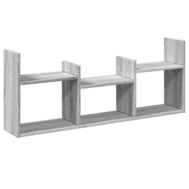 vidaXL Ντουλάπι Τοίχου Γκρι Sonoma 100x18x40cm Επεξεργασμένο Ξύλο 1 τεμ.