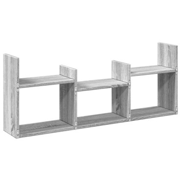 vidaXL Ντουλάπι Τοίχου Γκρι Sonoma 100x18x40cm Επεξεργασμένο Ξύλο 1 τεμ.