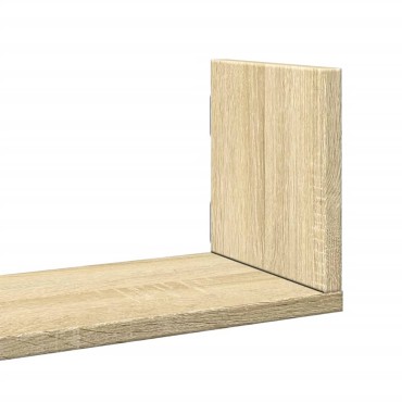 vidaXL Ραφιέρες Τοίχου 3 τεμ. Sonoma Δρυς 80x18x18cm από Επεξ. Ξύλο