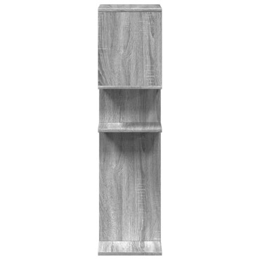vidaXL Βιβλιοθήκη/Διαχωριστικό Χώρου Γκρι 92x29x112cm Επεξ. Ξύλο 1 τεμ.