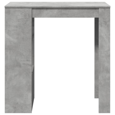 vidaXL Τραπέζι Μπαρ με Ράφια Γκρι Σκυρ 102x50x103,5cm Επεξεργ. Ξύλο 1 τεμ.