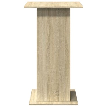 vidaXL Τραπέζι Μπαρ με Ράφια Sonoma Δρυς 60x60x102cm Επεξ. Ξύλο 1 τεμ.