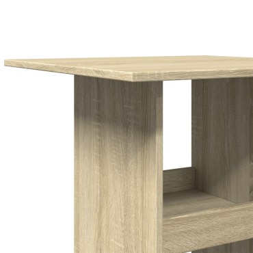 vidaXL Τραπέζι Μπαρ με Ράφια Sonoma Δρυς 60x60x102cm Επεξ. Ξύλο 1 τεμ.