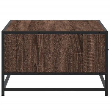 vidaXL Τραπεζάκι Σαλονιού Καφέ Δρυς 90x57x35cm Επεξ. Ξύλο/Μέταλλο 1 τεμ.