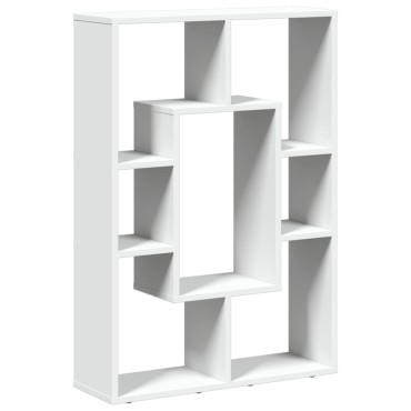vidaXL Βιβλιοθήκη Λευκή 63x20x90cm από Επεξεργασμένο Ξύλο 1 τεμ.