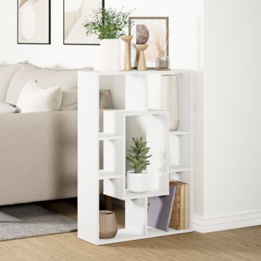 vidaXL Βιβλιοθήκη Λευκή 63x20x90cm από Επεξεργασμένο Ξύλο 1 τεμ.