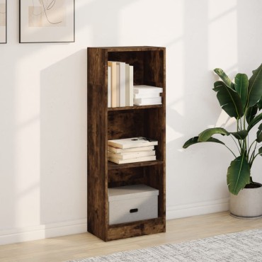 vidaXL Βιβλιοθήκη Καπνιστή Δρυς 40x24x109cm από Επεξεργασμένο Ξύλο 1 τεμ.