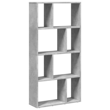 vidaXL Βιβλιοθήκη Γκρι Σκυροδέματος 60x20x120cm Επεξεργ. Ξύλο 1 τεμ.
