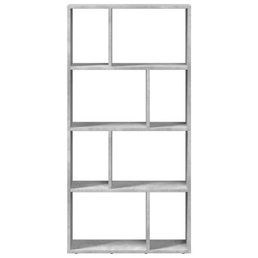 vidaXL Βιβλιοθήκη Γκρι Σκυροδέματος 60x20x120cm Επεξεργ. Ξύλο 1 τεμ.