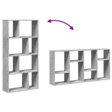 vidaXL Βιβλιοθήκη Γκρι Σκυροδέματος 60x20x120cm Επεξεργ. Ξύλο 1 τεμ.