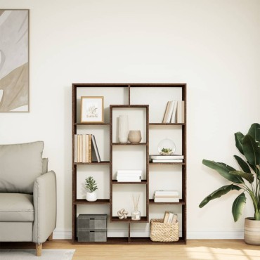 vidaXL Βιβλιοθήκη Καφέ Δρυς 102x29x143cm από Επεξεργασμένο Ξύλο 1 τεμ.