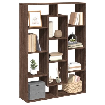 vidaXL Βιβλιοθήκη Καφέ Δρυς 102x29x143cm από Επεξεργασμένο Ξύλο 1 τεμ.
