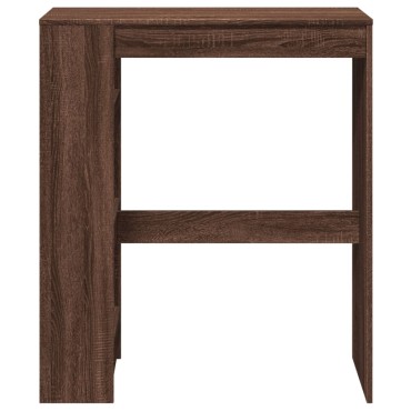 vidaXL Τραπέζι Μπαρ με Ράγες Καφέ Δρυς 90x40x103,5cm Επεξεργ. Ξύλο 1 τεμ.