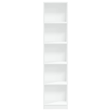 vidaXL Βιβλιοθήκη Λευκή 40x24x176cm από Επεξεργασμένο Ξύλο 1 τεμ.