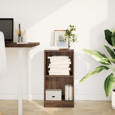 vidaXL Βιβλιοθήκη Καφέ Δρυς 40x24x76cm από Επεξεργασμένο Ξύλο 1 τεμ.