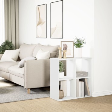 vidaXL Βιβλιοθήκη/Διαχωριστικό Χώρου Λευκό 69,5x29x69,5cm Επεξ. Ξύλο 1 τεμ.