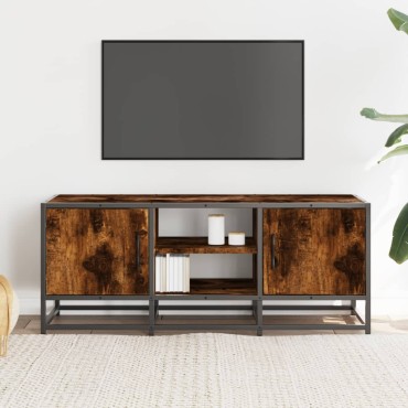 vidaXL Έπιπλο Τηλεόρασης Καπνιστή Δρυς 100x35x41cm Επεξ. Ξύλο/Μέταλλο