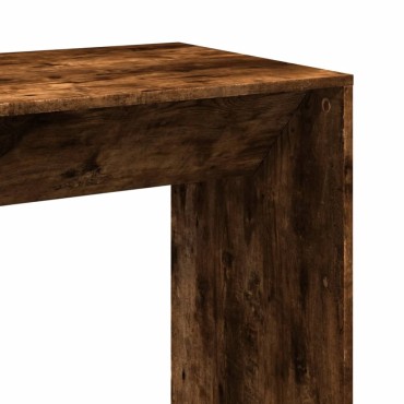 vidaXL Τραπέζι Μπαρ Καπνιστή Δρυς 102x50x103,5cm Επεξεργ. Ξύλο 1 τεμ.