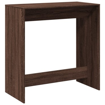 vidaXL Τραπέζι Μπαρ Καφέ Δρυς 102x50x103,5cm Επεξεργ. Ξύλο 1 τεμ.
