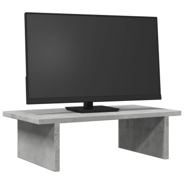 vidaXL Βάση Οθονών Γκρι του Σκυροδέματος 50x27x15 εκ. από Επεξ. Ξύλο