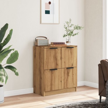 vidaXL Μπουφές Αρτισιανή Δρυς 60x30x70cm από Επεξεργασμένο Ξύλο 1 τεμ.