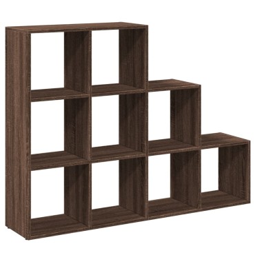 vidaXL Βιβλιοθήκη/Διαχωριστικό Χώρου 3 Επ. 137,5x29x103,5cm Επ. Ξύλο 1 τεμ.