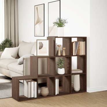 vidaXL Βιβλιοθήκη/Διαχωριστικό Χώρου 3 Επ. 137,5x29x103,5cm Επ. Ξύλο 1 τεμ.