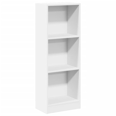 vidaXL Βιβλιοθήκη Λευκή 40x24x109cm από Επεξεργασμένο Ξύλο 1 τεμ.