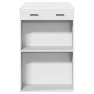 vidaXL Τραπέζι Μπαρ Λευκό 102x70x103,5cm Επεξεργ. Ξύλο 1 τεμ.
