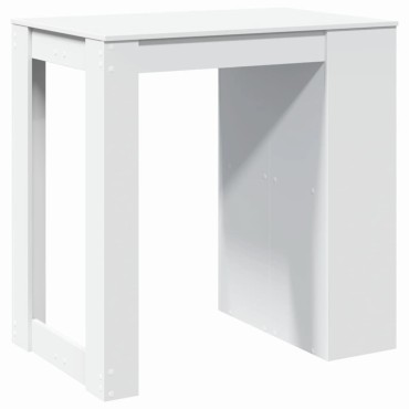 vidaXL Τραπέζι Μπαρ Λευκό 102x70x103,5cm Επεξεργ. Ξύλο 1 τεμ.