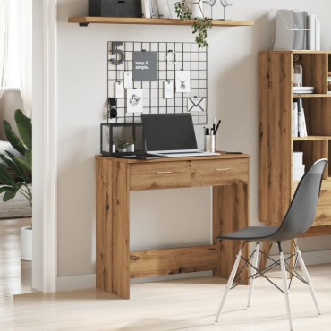 vidaXL Γραφείο Χρώμα Αρτισιανή Δρυς 80x40x75cm από Επεξ. Ξύλο 1 τεμ.
