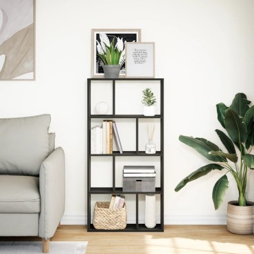 vidaXL Βιβλιοθήκη Μαύρη 60x20x120cm από Επεξεργασμένο Ξύλο 1 τεμ.