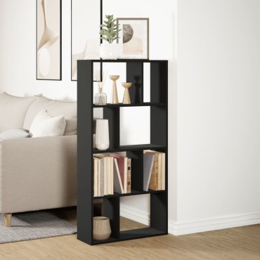 vidaXL Βιβλιοθήκη Μαύρη 60x20x120cm από Επεξεργασμένο Ξύλο 1 τεμ.