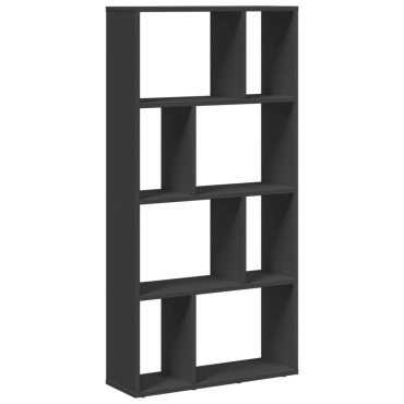 vidaXL Βιβλιοθήκη Μαύρη 60x20x120cm από Επεξεργασμένο Ξύλο 1 τεμ.