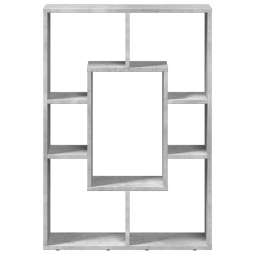 vidaXL Βιβλιοθήκη Γκρι Σκυροδέματος 63x20x90cm Επεξεργ. Ξύλο 1 τεμ.