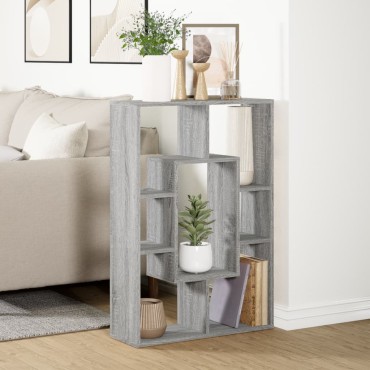 vidaXL Βιβλιοθήκη Γκρι Sonoma 63x20x90cm από Επεξεργ. Ξύλο 1 τεμ.