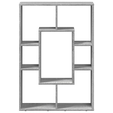 vidaXL Βιβλιοθήκη Γκρι Sonoma 63x20x90cm από Επεξεργ. Ξύλο 1 τεμ.