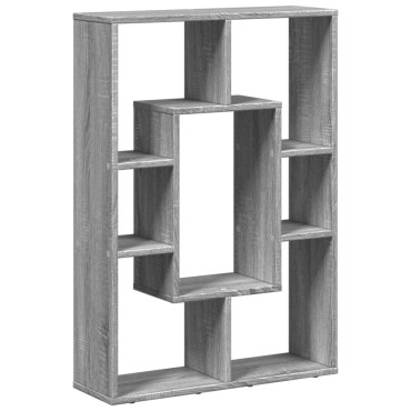 vidaXL Βιβλιοθήκη Γκρι Sonoma 63x20x90cm από Επεξεργ. Ξύλο 1 τεμ.
