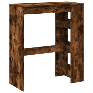 vidaXL Τραπέζι Μπαρ με Ράφια Δρυς 90x40x103,5cm Επεξεργ. Ξύλο 1 τεμ.