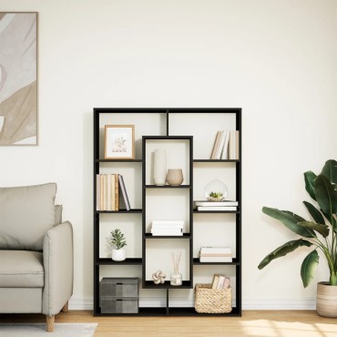 vidaXL Βιβλιοθήκη Μαύρο 102x29x143cm από Επεξεργασμένο Ξύλο 1 τεμ.